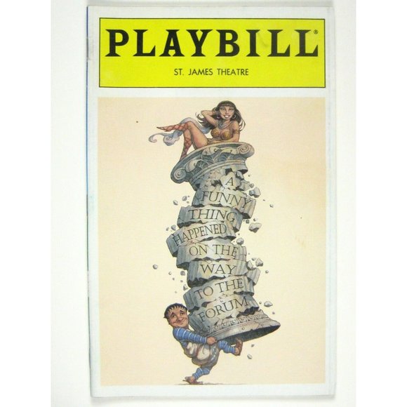 Funny Thing Happened on Way to Forum Playbill July 1996 Nathan Lane Sondheim - Picture 1 of 9